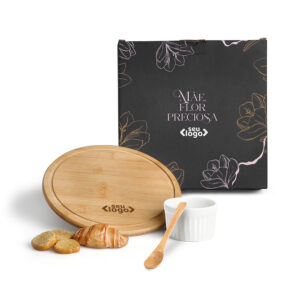 Presentes para Dia das Mães: Conjunto para petiscos em bambu